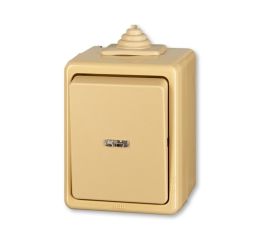 Praktik vypínač č.7 3553-07921 D přepínač křížový s čirým průzorem, IP44, béžová, ABB