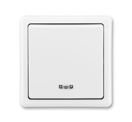 Classic 3553-21289 B1 Spínač jednopólový se signal. doutnavkou, řazení 1S, jasně bílá, ABB