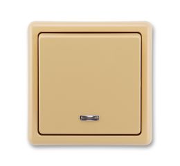 Classic 3553-21289 D2 Spínač jednopólový se signal. doutnavkou, řazení 1S, béžová, ABB