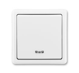 Classic 3553-27289 B1 Přepínač střídavý, s orient. doutnavkou, řazení 6So, jasně bílá, ABB