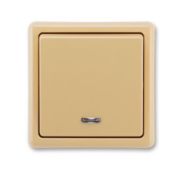 Classic 3553-27289 D2 Přepínač střídavý, s orient. doutnavkou, řazení 6So, béžová, ABB