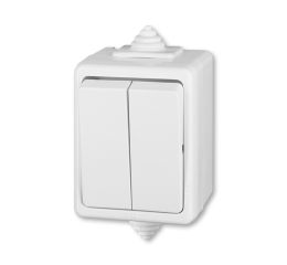 Praktik vypínač č.6+6 3553-52929 B přepínač střídavý dvojitý, IP44, bílá, ABB