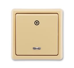 Classic 3553-91289 D2 Tlačítkový ovládač zapínací se signal. dout., řazení 1/0S, béžová