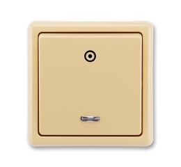 Classic 3553-93289 D2 Tlačítkový ovládač zapínací s orient. dout., řazení 1/0So, béžová