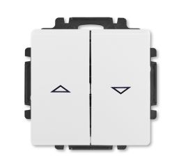 Swing®, Swing®L spínač žaluziový jednopólólový řazení č.1+1 s blokováním 3557G-A89340 B1 jasně bílá ABB