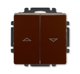 Swing® ovládač žaluziový jednopólový řazení č.1/0+1/0 s blokováním 3557G-A88340 H1 hnědá ABB