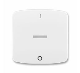 Tango® kryt spínače jednoduchý s čirým průzorem a potiskem 3558A-A655 B bílá ABB