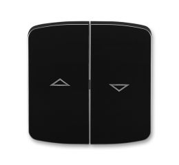 Tango® kryt spínače žaluziového dělený s potiskem 3558A-A662 N černá ABB