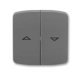 Tango® kryt spínače žaluziového dělený s potiskem 3558A-A662 S2 kouřově šedá ABB