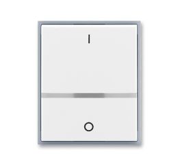 Element® kryt spínače kolébkového s čirým průzorem a potiskem 3558E-A00655 04 bílá/ledová šedá ABB