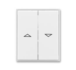 Time®, Element® kryt spínače žaluziového kolébkového dělený s potiskem 3558E-A00662 01 bílá/ledová bílá ABB