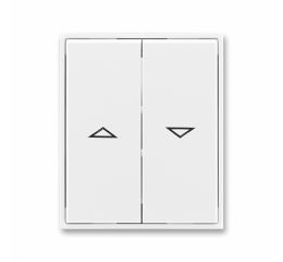 Element®, Time® kryt spínače žaluziového dělený s potiskem 3558E-A00662 03 bílá/bílá ABB