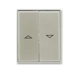 TIME 3558E-A00662 32 Kryt spínače žaluziového, kolébkového, dělený, starostříbrná, ABB