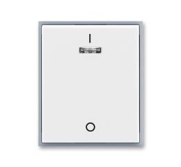 Element® kryt jednoduchý s potiskem a čirým průzorem 3558E-A00933 04 bílá/ledová šedá ABB