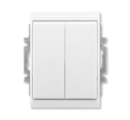 3558E-A52940 01 Přepínač dvojitý střídavý, řazení 6+6, IP 44 bílá/led. bílá