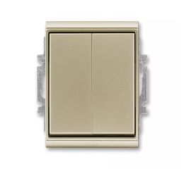 3558E-A52940 33 Přepínač dvojitý střídavý, řazení 6+6, IP 44 šampaňská