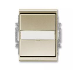 3558E-A80920 33 Ovladač zap. s prosvětl. popis. polem, řaz. 1/0, 1/0So, IP 44 šampaňská