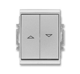 3558E-A88943 08 Ovládač žaluziový jednopólový, řaz. 1/0+1/0 s blok., IP 44 titanová