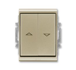 3558E-A88943 33 Ovládač žaluziový jednopólový, řaz. 1/0+1/0 s blok., IP 44 šampaňská