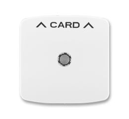 Tango® kryt spínače kartového s čirým průzorem a potiskem 3559A-A00700 B bílá ABB