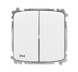 Tango® vypínáč dvojitý schodišťový řazení č.6+6 (6+1) krytí IP44, bezšroubové svorky 3559A-A52940 B bílá ABB