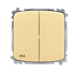Tango® vypínáč dvojitý schodišťový řazení č.6+6 (6+1) krytí IP44, bezšroubové svorky 3559A-A52940 D béžová ABB