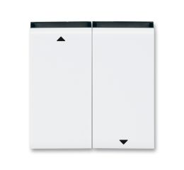 Levit® kryt spínače žaluziového, dělený s potiskem 3559H-A00662 62 bílá/kouřová černá ABB