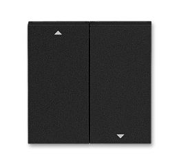 Levit M® kryt spínače žaluziového, dělený s potiskem 3559H-A00662 63 onyx/kouřová černá ABB