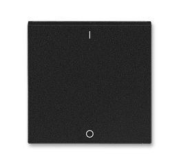 Levit M® kryt jednoduchý s potiskem a čirým průzorem (pro spínače řaz. 3S) 3559H-A00933 63 onyx/kouřová černá ABB