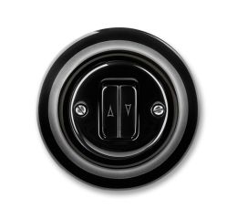 Decento® ovládač žaluziový č.1/0+1/0 s blokováním 3559K-C88345 N černý porcelánový ABB