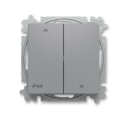 Zoni® ovládač žaluziový s krytem, řazení č.1/0+1/0, krytí IP44 3559T-A88940 241 šedá ABB