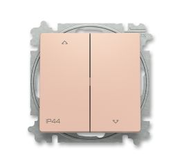 Zoni® ovládač žaluziový s krytem, řazení č.1/0+1/0, krytí IP44 3559T-A88940 242 pudrová ABB