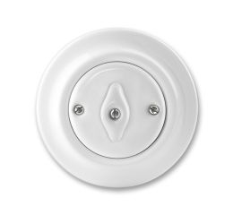 Decento® spínač č.6 (1) schodišťový otočný 3560K-C06345 bílý porcelánový ABB