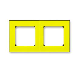 Levit® rámeček dvojnásobný, pro vodorovnou i svislou montáž 3901H-A05020 64 žlutá/kouřová černá ABB