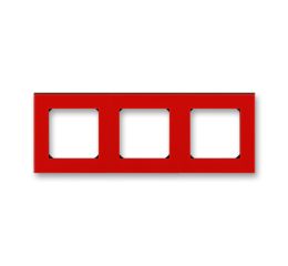 Levit® rámeček trojnásobný, pro vodorovnou i svislou montáž 3901H-A05030 65 červená/kouřově černá ABB