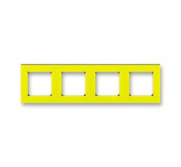Levit® rámeček čtyřnásobný, pro vodorovnou i svislou montáž 3901H-A05040 64 žlutá/kouřová ABB