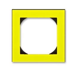 Levit® rámeček jednonásobný s otvorem 55x55 3901H-A05510 64 žlutá/kouřová černá ABB