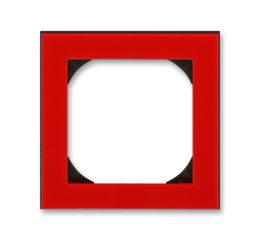 Levit® rámeček jednonásobný s otvorem 55x55 3901H-A05510 65 červená/kouřová černá ABB
