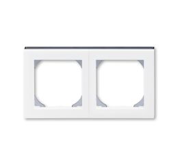 Levit® rámeček dvojnásobný s otvorem 55x55 3901H-A05520 62 bílá/kouřová černá ABB
