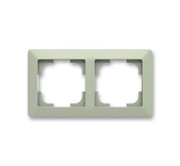 Zoni® rámeček dvojnásobný pro vodorovnou i svislou montáž 3901T-A00020 143 olivová/bílá ABB