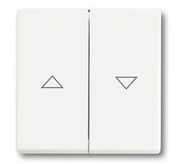 Future® linear, Busch-axcent® kryt spínače žaluziového, dělený s potiskem 2CKA001751A3022 mechová bílá ABB