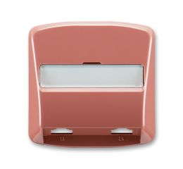 TANGO 5013A-A00215 R2 kryt zásuvky telefonní s 2 otvory, vřesový červený, ABB