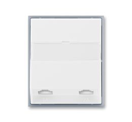 Element® kryt zásuvky telefonní dvojnásobné (pro přístroj 5013U) 5013E-A00215 04 bílá/ledová bílá ABB