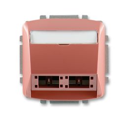 TANGO 5014A-A00420 R2 Kryt zásuvky komunikační pro prvky R&M freenet, vřesový červený, ABB