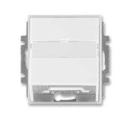 Time®, Element® kryt zásuvky komunikační s popisovým polem 5014E-A00100 01 bílá/ledová bílá ABB