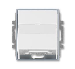 Element® kryt zásuvky komunikační s popisovým polem 5014E-A00100 04 bílá/ledová šedá ABB