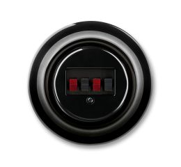 Decento® zásuvka reproduktorová stereofonní 5014K-C00404 N černý porcelán ABB