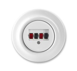 Decento® zásuvka reproduktorová stereofonní 5014K-C00404 bílý porcelán ABB