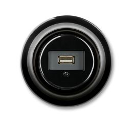 Decento® zásuvka komunikační USB-A 5014K-C00420 N černá ABB