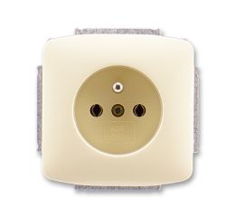 Tango® zásuvka jednonásobná s ochranným kolíkem, šroubové svorky 5518A-A2349 C slonová kost ABB
